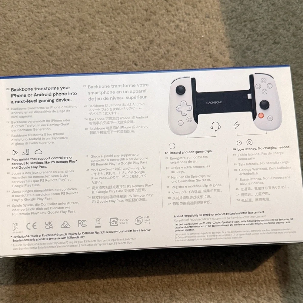 Sony PlayStation Backbone Controller - Black and White USB-C